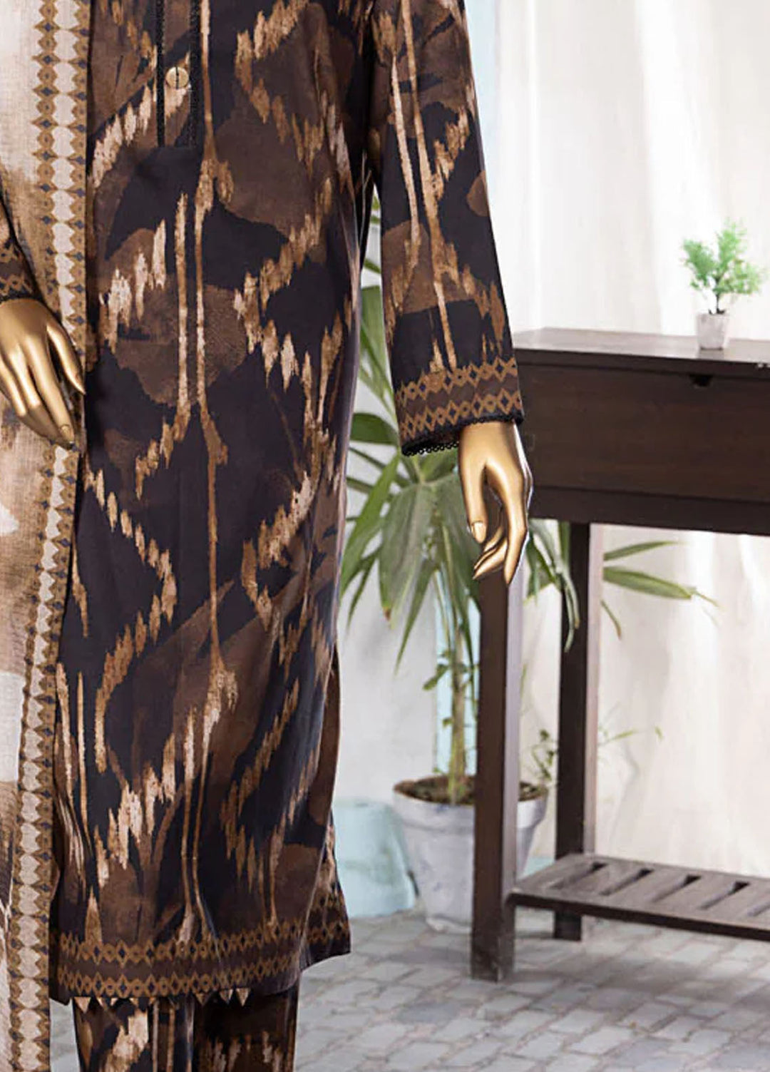 Linen Wintry by Hz Textiles Embroidered Linen Suits Unstitched 3 Piece LWP-1307 - Winter Collection