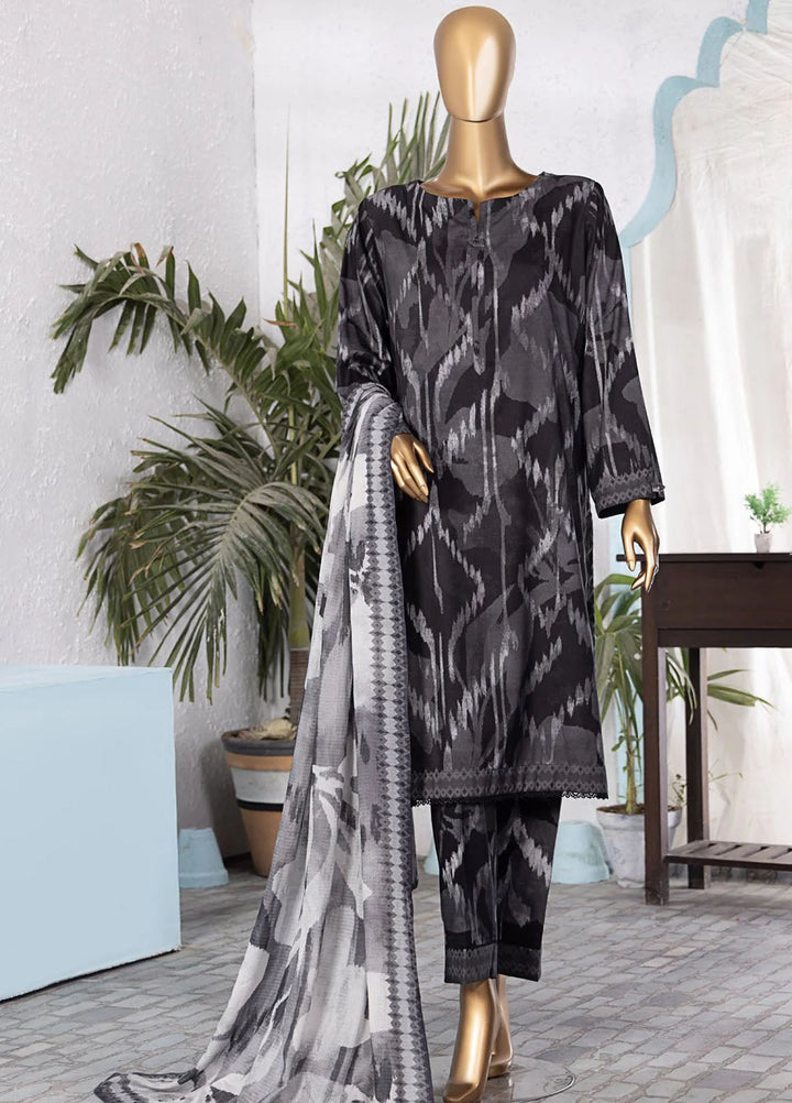 Linen Wintry by Hz Textiles Embroidered Linen Suits Unstitched 3 Piece LWP-1308 - Winter Collection