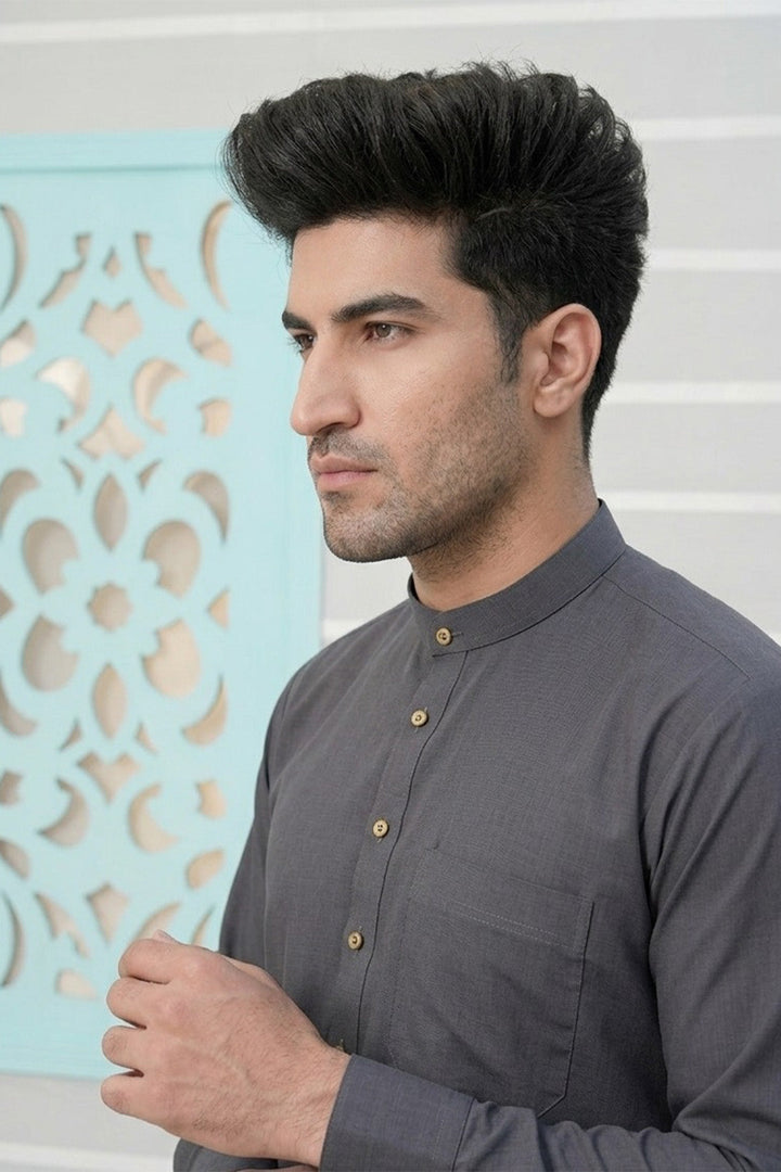 Royal Arabic Jubba by Edge Republic Mens RTW Solids Cotton Viscose 2 Piece Suit JB 022 Festive Collection