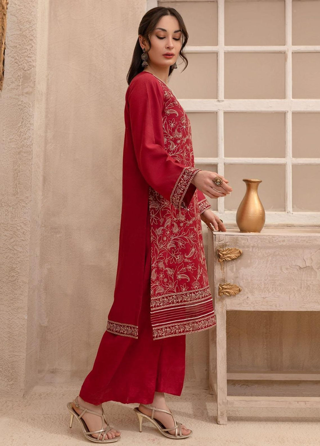 Log 'n' Tog Pret Embroidered Net 2 Piece Suit LNT23P Fuchsia Fire