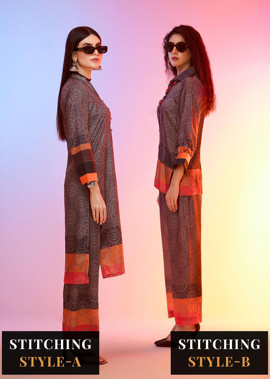 Look-a-Like By Noorma Kaamal Printed Silk Suits Unstitched 2 Piece NK22LL 01 - Casual Collection