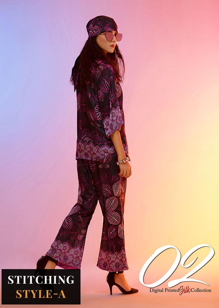 Look-a-Like By Noorma Kaamal Printed Silk Suits Unstitched 2 Piece NK22LL 02 - Casual Collection