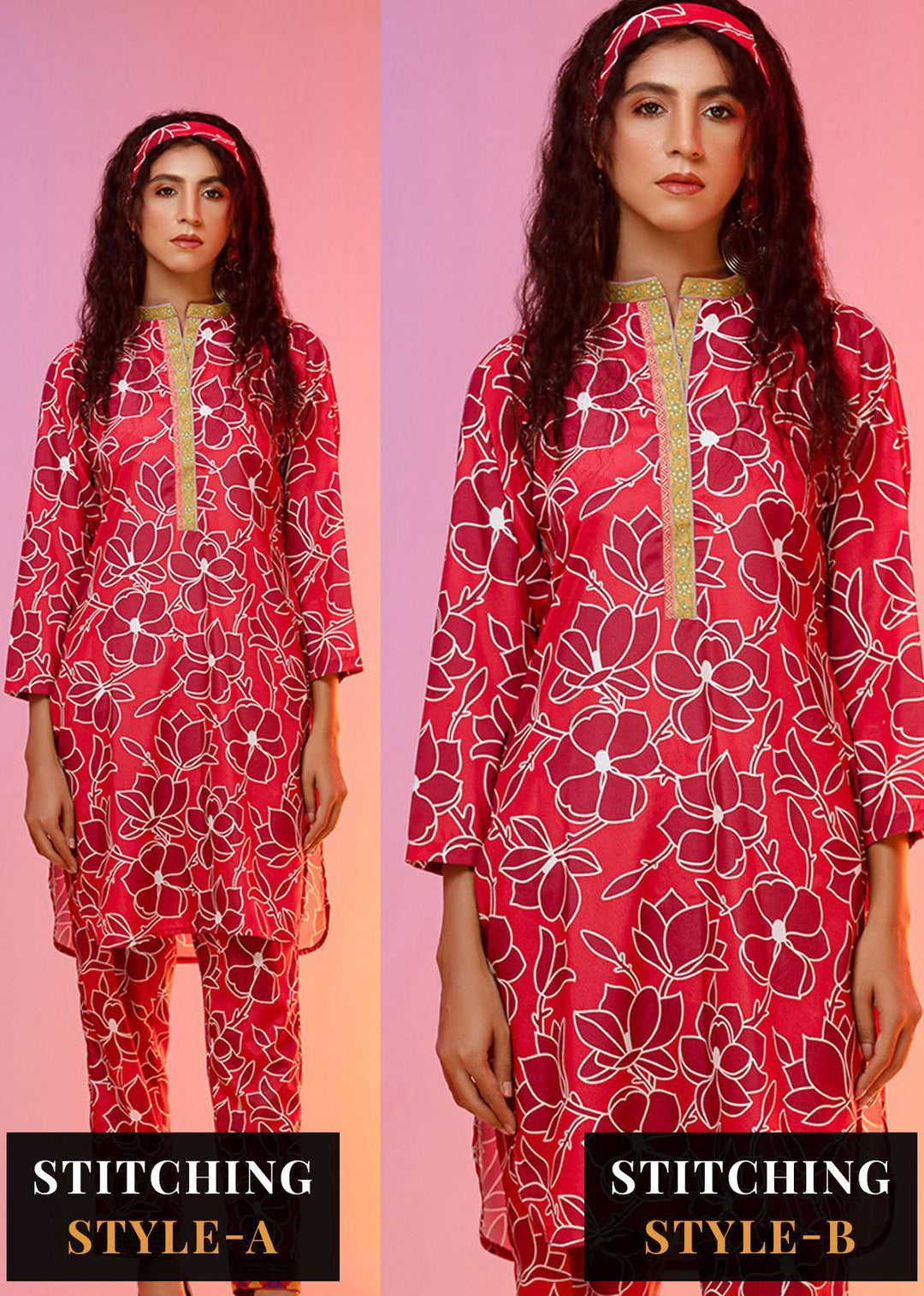 Look-a-Like By Noorma Kaamal Printed Silk Suits Unstitched 2 Piece NK22LL 03 - Casual Collection