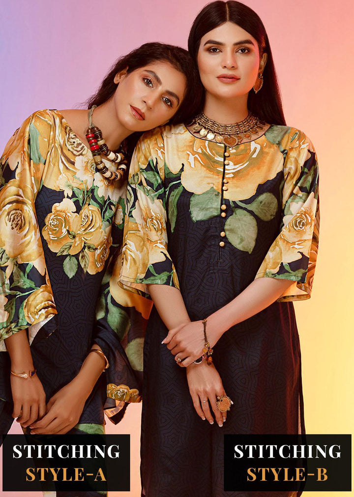 Look-a-Like By Noorma Kaamal Printed Silk Suits Unstitched 2 Piece NK22LL 04 - Casual Collection