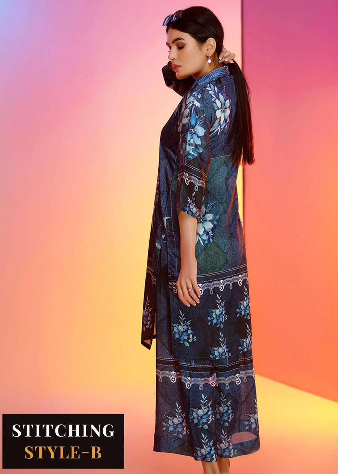 Look-a-Like By Noorma Kaamal Printed Silk Suits Unstitched 2 Piece NK22LL 05 - Casual Collection