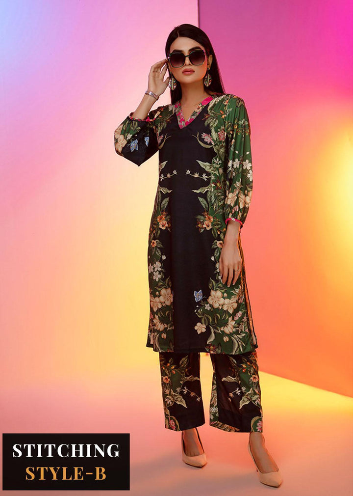 Look-a-Like By Noorma Kaamal Printed Silk Suits Unstitched 2 Piece NK22LL 07 - Casual Collection