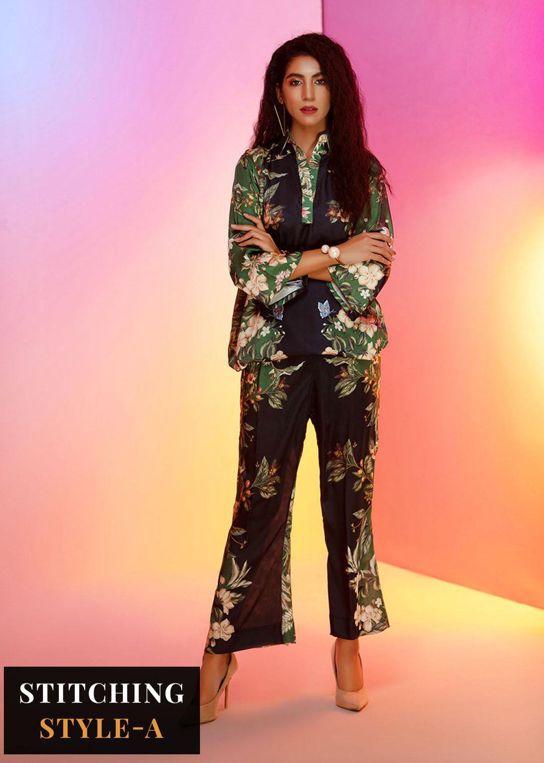 Look-a-Like By Noorma Kaamal Printed Silk Suits Unstitched 2 Piece NK22LL 07 - Casual Collection