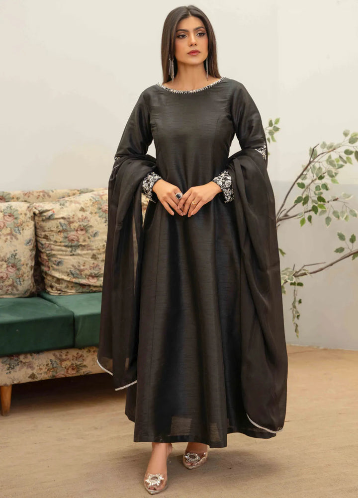 Louis by Hadia Batool Pret Embroidered Indian Raw Silk 3 Piece Suit Caroline