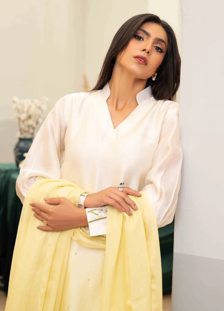 Louis by Hadia Batool Pret Embroidered Mirror Silk 3 Piece Suit Diana