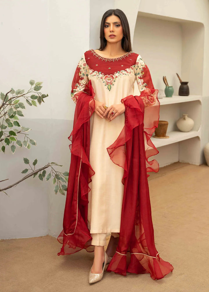 Louis by Hadia Batool Pret Embroidered Tussle Silk 3 Piece Suit Sephora