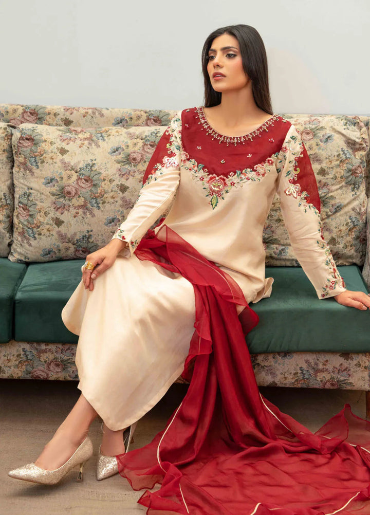 Louis by Hadia Batool Pret Embroidered Tussle Silk 3 Piece Suit Sephora