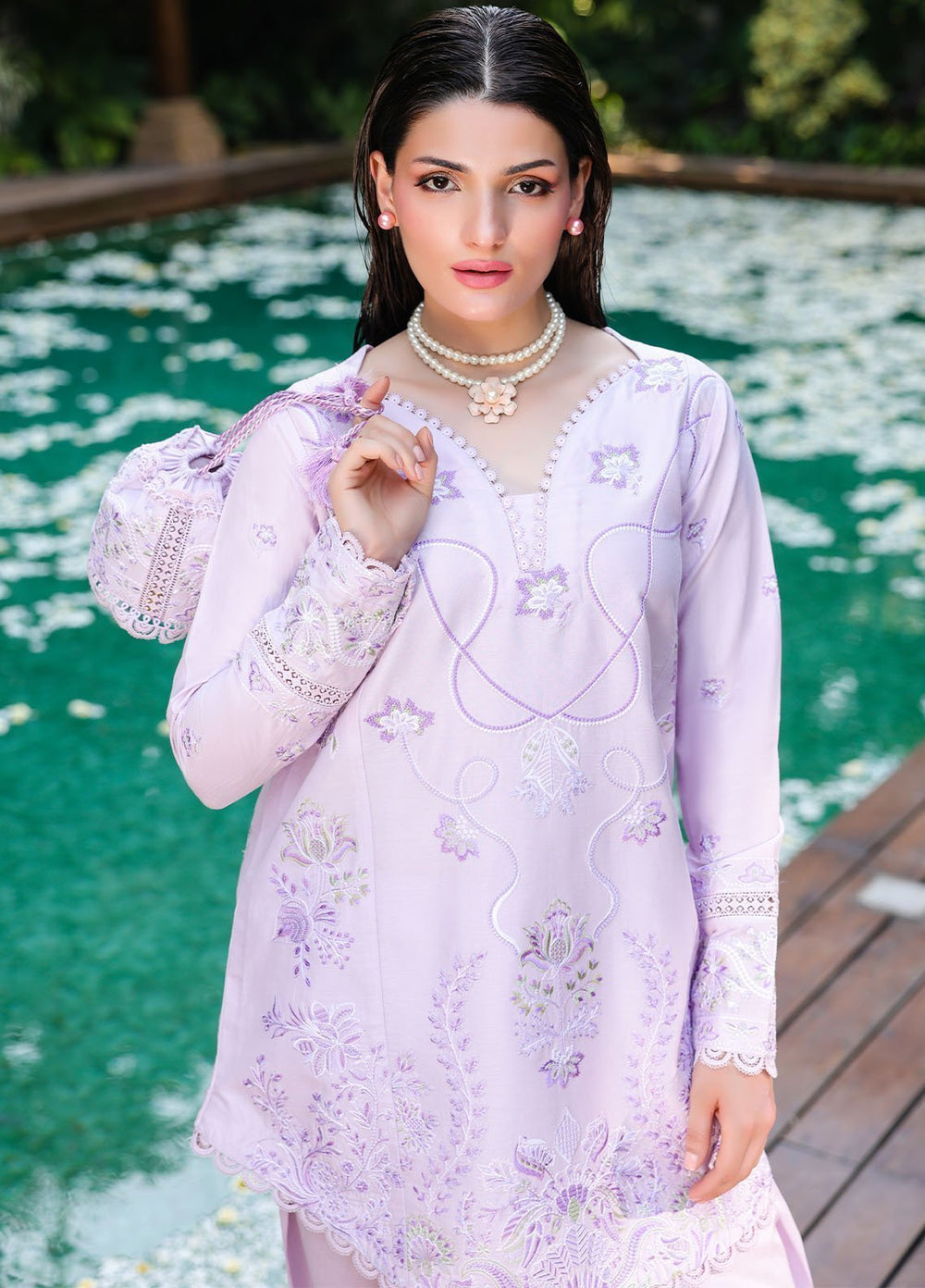 Lovent by Sahane Pret Embroidered Lawn 2 Piece Suit ME23008 Lily