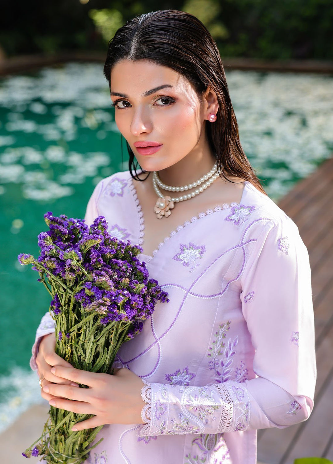 Lovent by Sahane Pret Embroidered Lawn 2 Piece Suit ME23008 Lily