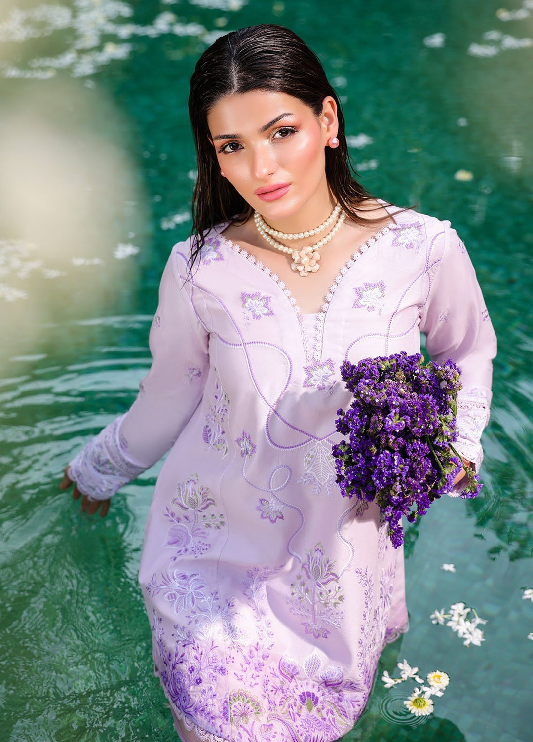 Lovent by Sahane Pret Embroidered Lawn 2 Piece Suit ME23008 Lily