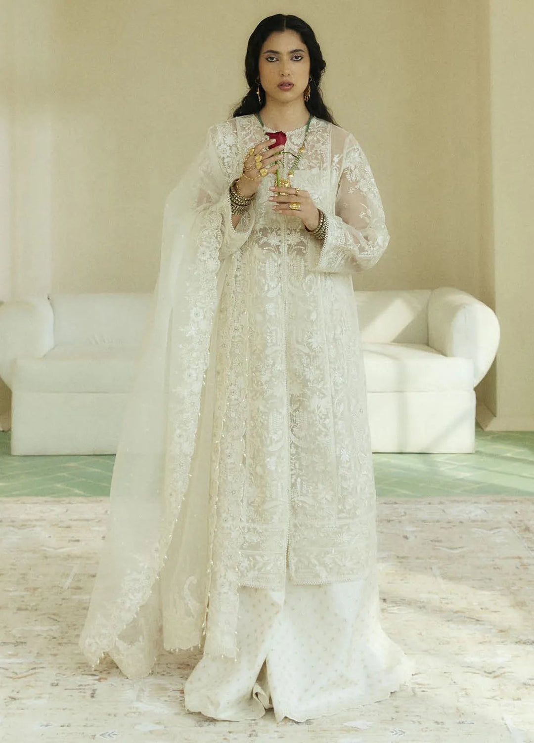 Lovent by Zara Shahjahan Embroidered Organza Suits Unstitched 4 Piece ZS25IW D2 Vie - Wedding Collection