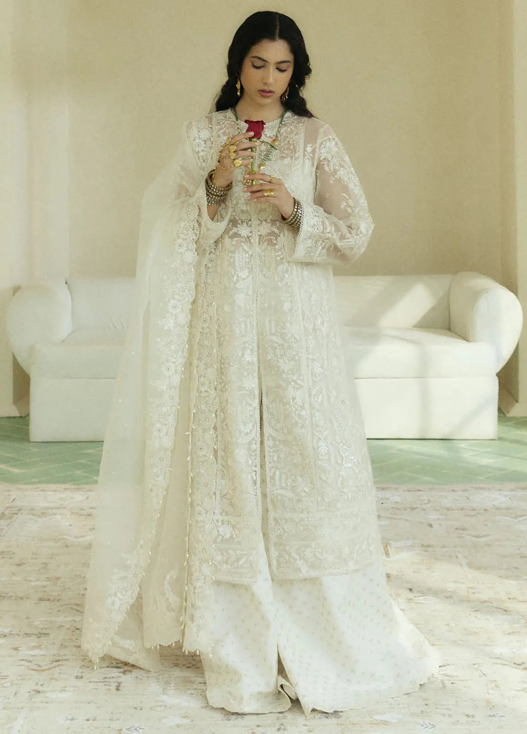 Lovent by Zara Shahjahan Embroidered Organza Suits Unstitched 4 Piece ZS25IW D2 Vie - Wedding Collection