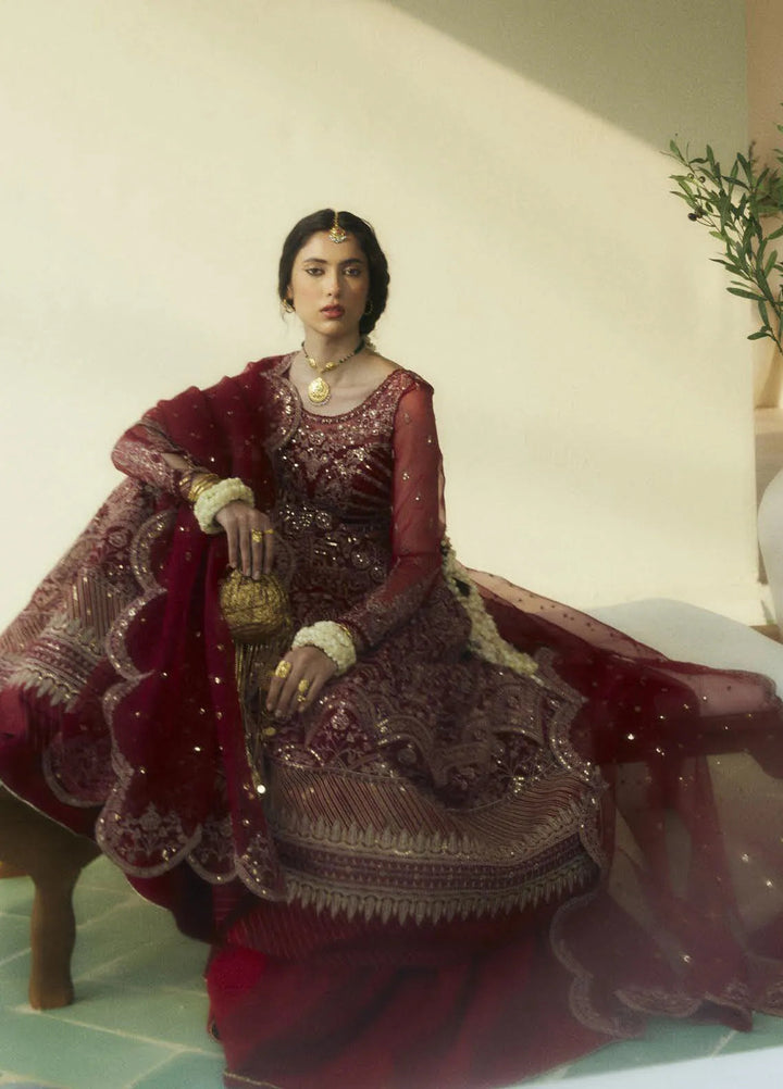 Lovent by Zara Shahjahan Embroidered Organza Suits Unstitched 4 Piece ZS25IW D3 Cherie - Wedding Collection