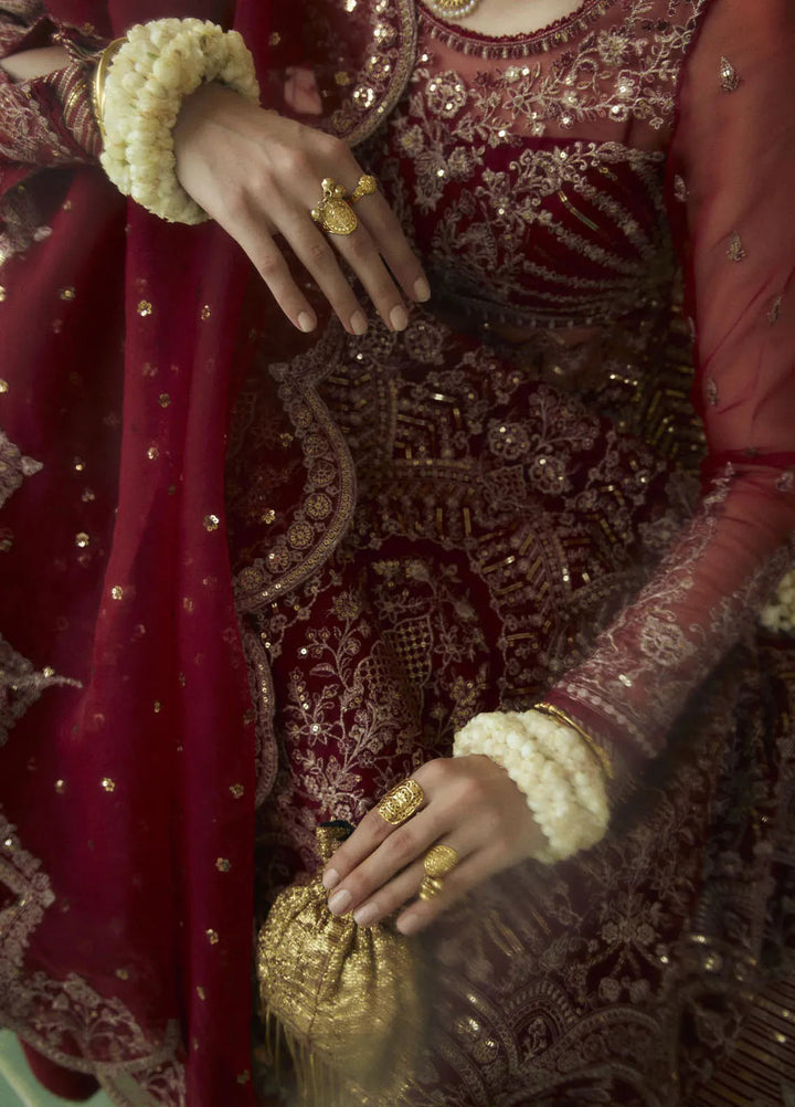 Lovent by Zara Shahjahan Embroidered Organza Suits Unstitched 4 Piece ZS25IW D3 Cherie - Wedding Collection