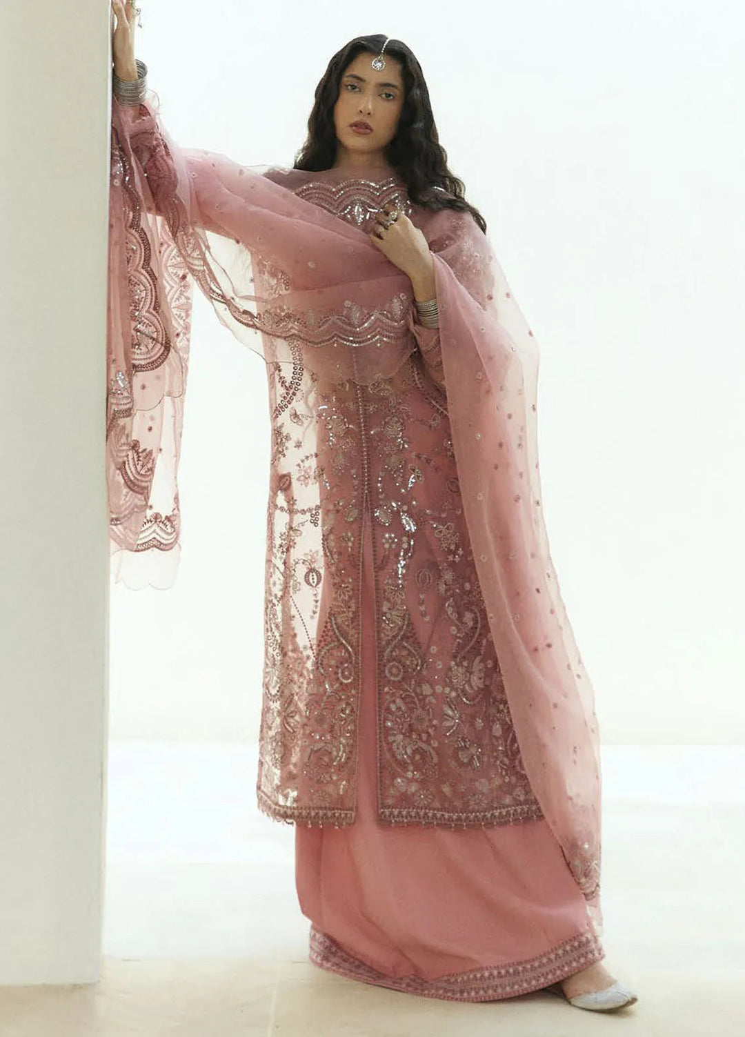 Lovent by Zara Shahjahan Embroidered Organza Suits Unstitched 4 Piece ZS25IW D4 Bisou - Wedding Collection