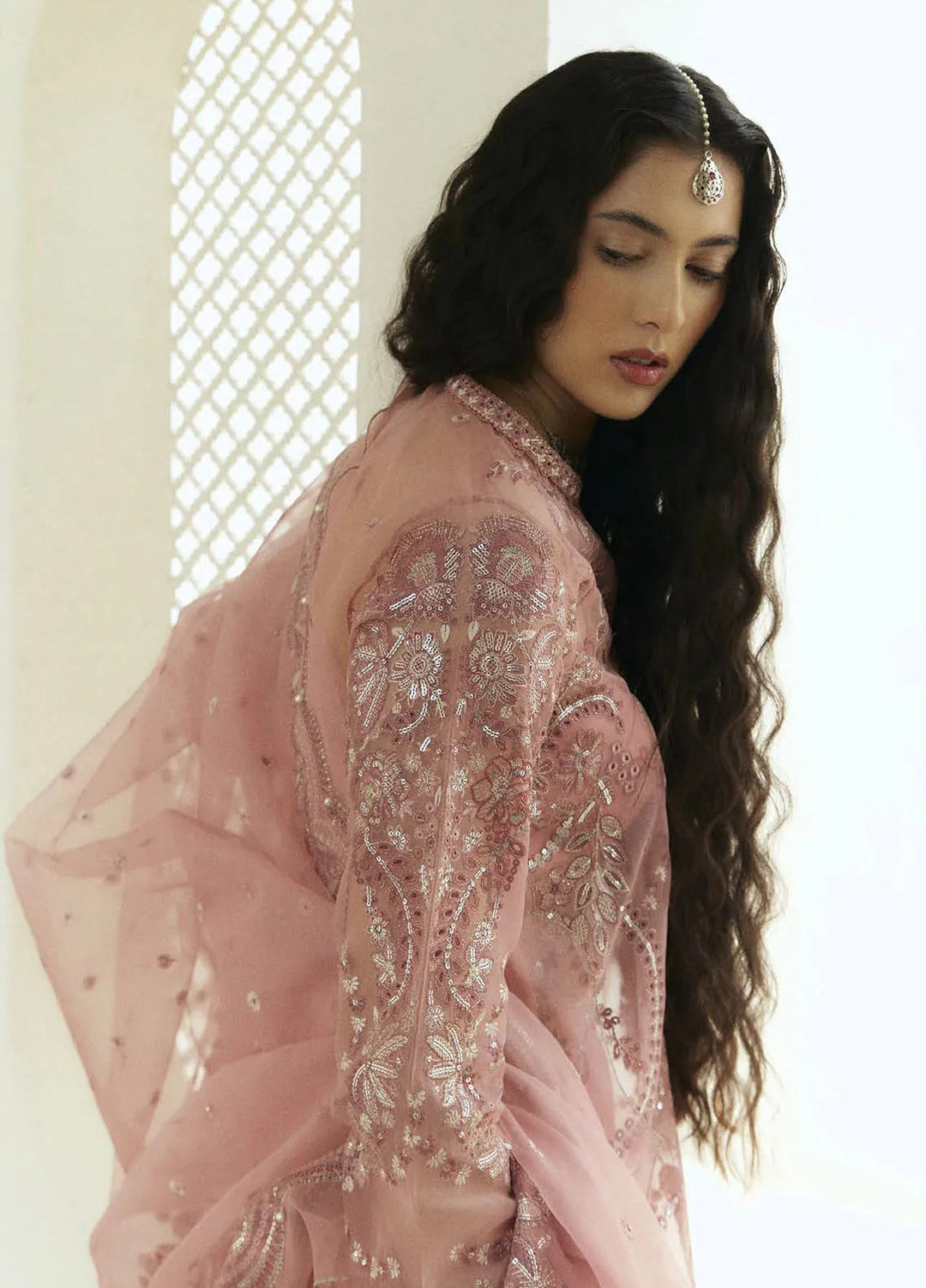 Lovent by Zara Shahjahan Embroidered Organza Suits Unstitched 4 Piece ZS25IW D4 Bisou - Wedding Collection