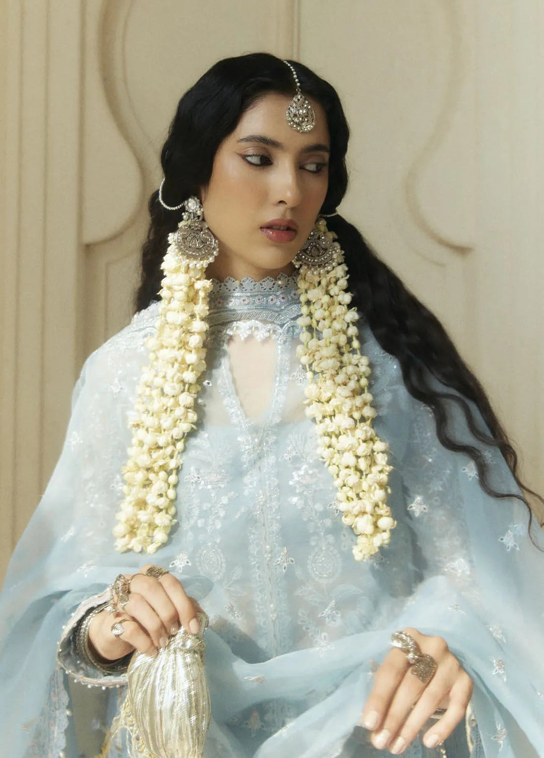 Lovent by Zara Shahjahan Embroidered Organza Suits Unstitched 4 Piece ZS25IW D5 Ciel - Wedding Collection