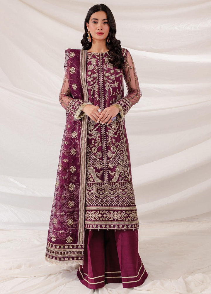 Lumiere By Farasha Embroidered Net Suits Unstitched 3 Piece FSH23LM D-02 Sheryl - Luxury Collection