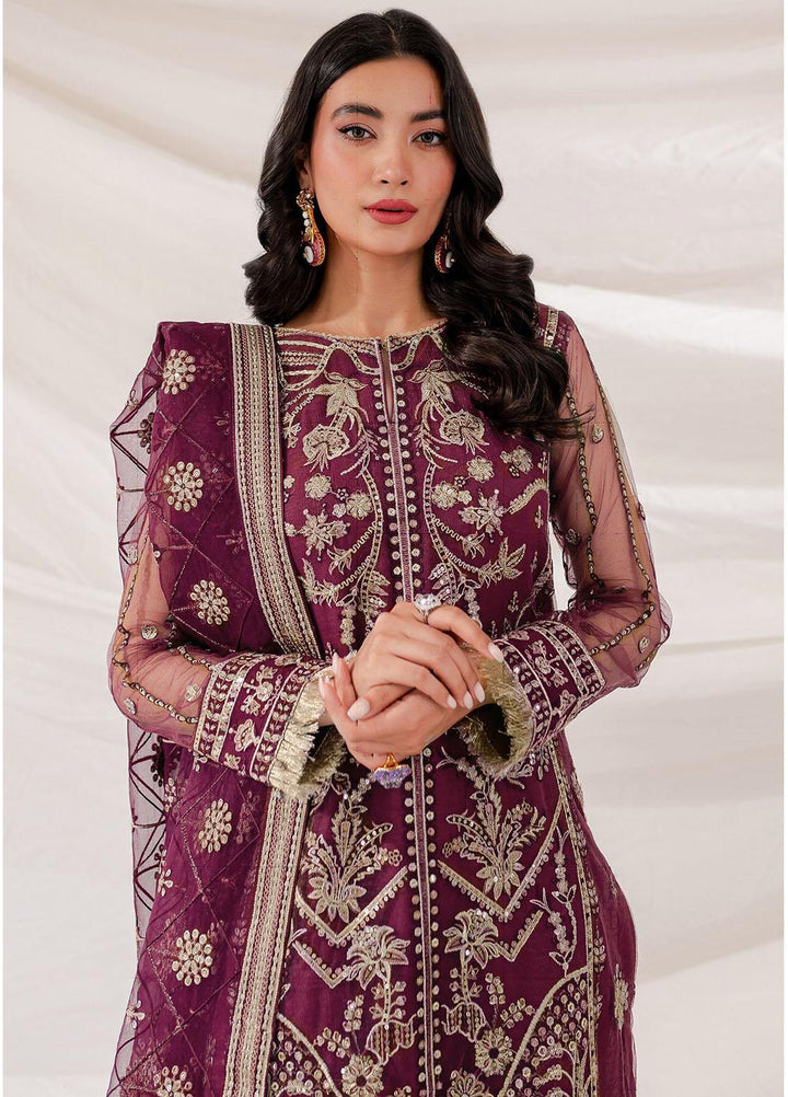 Lumiere By Farasha Embroidered Net Suits Unstitched 3 Piece FSH23LM D-02 Sheryl - Luxury Collection