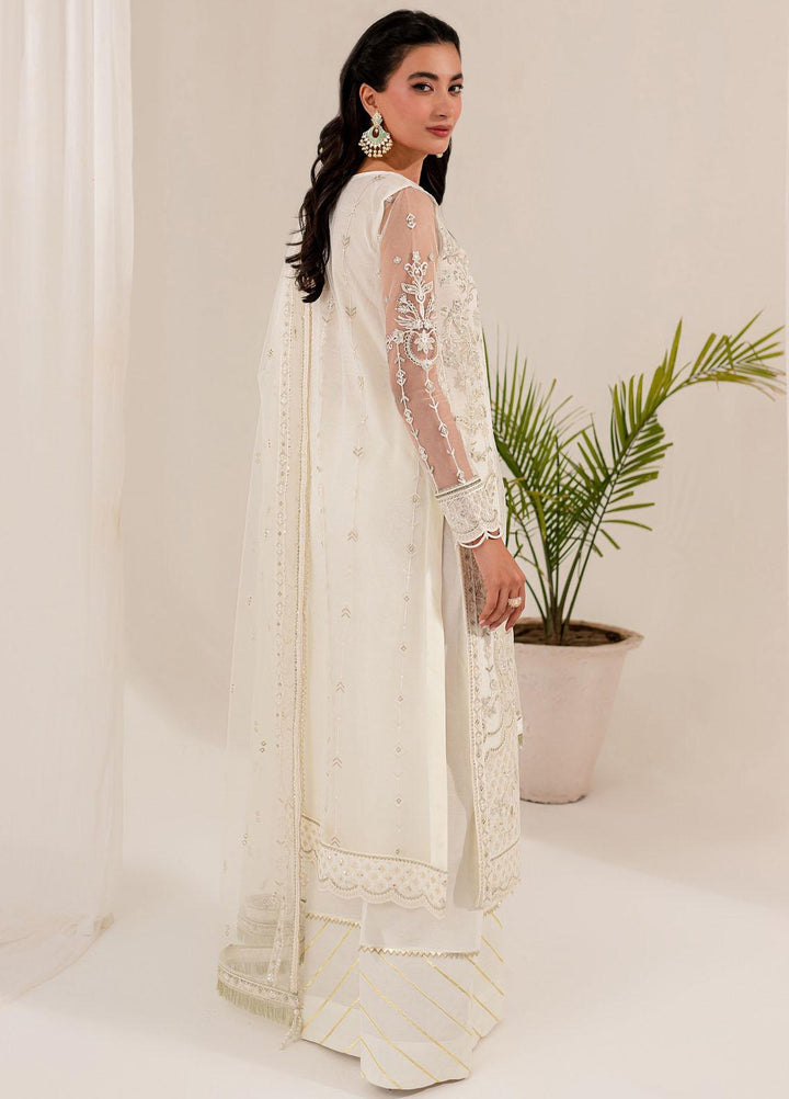 Lumiere By Farasha Embroidered Net Suits Unstitched 3 Piece FSH23LM D-06 Chantilly - Luxury Collection