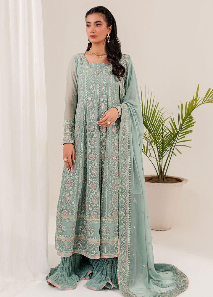 Lumiere By Farasha Embroidered Chiffon Suits Unstitched 3 Piece FSH23LM D-07 Thistle - Luxury Collection