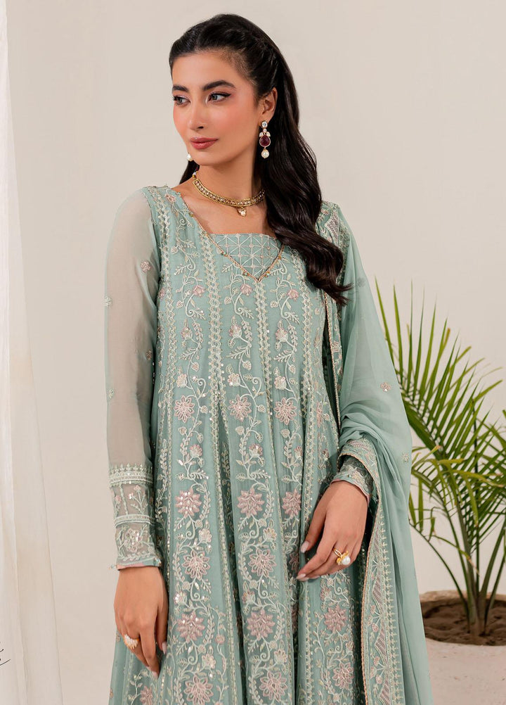 Lumiere By Farasha Embroidered Chiffon Suits Unstitched 3 Piece FSH23LM D-07 Thistle - Luxury Collection