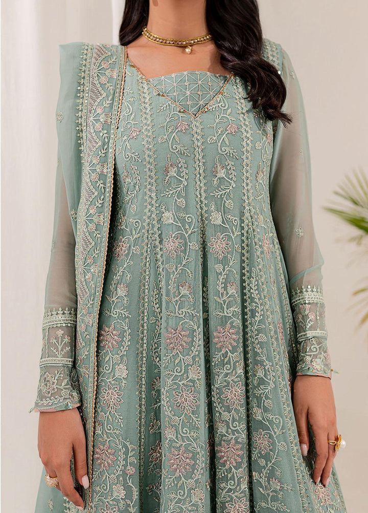 Lumiere By Farasha Embroidered Chiffon Suits Unstitched 3 Piece FSH23LM D-07 Thistle - Luxury Collection