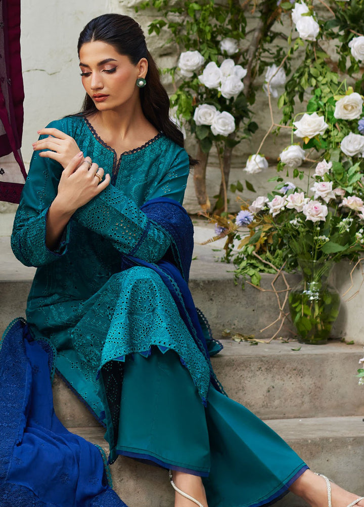 Lumiere by Gulaal Chikankari Lawn Suits Unstitched 3 Piece GL25LC D-04 Azura - Summer Collection