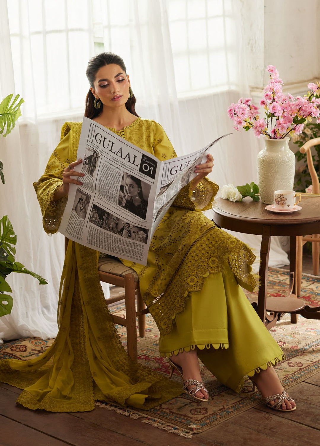 Lumiere by Gulaal Chikankari Lawn Suits Unstitched 3 Piece GL25LC D-05 Aurelia - Summer Collection