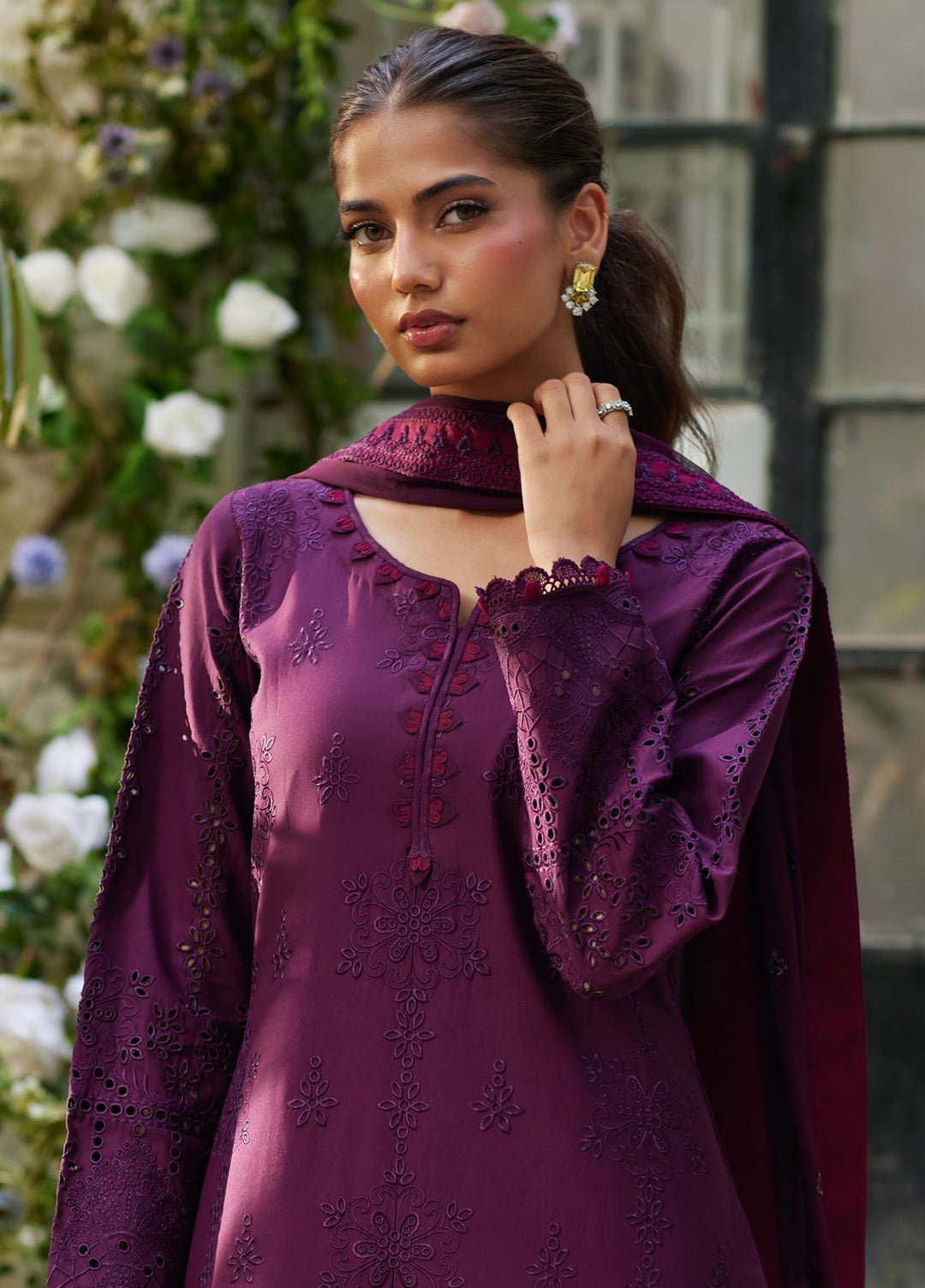 Lumiere by Gulaal Chikankari Lawn Suits Unstitched 3 Piece GL25LC D-09 Amora - Summer Collection