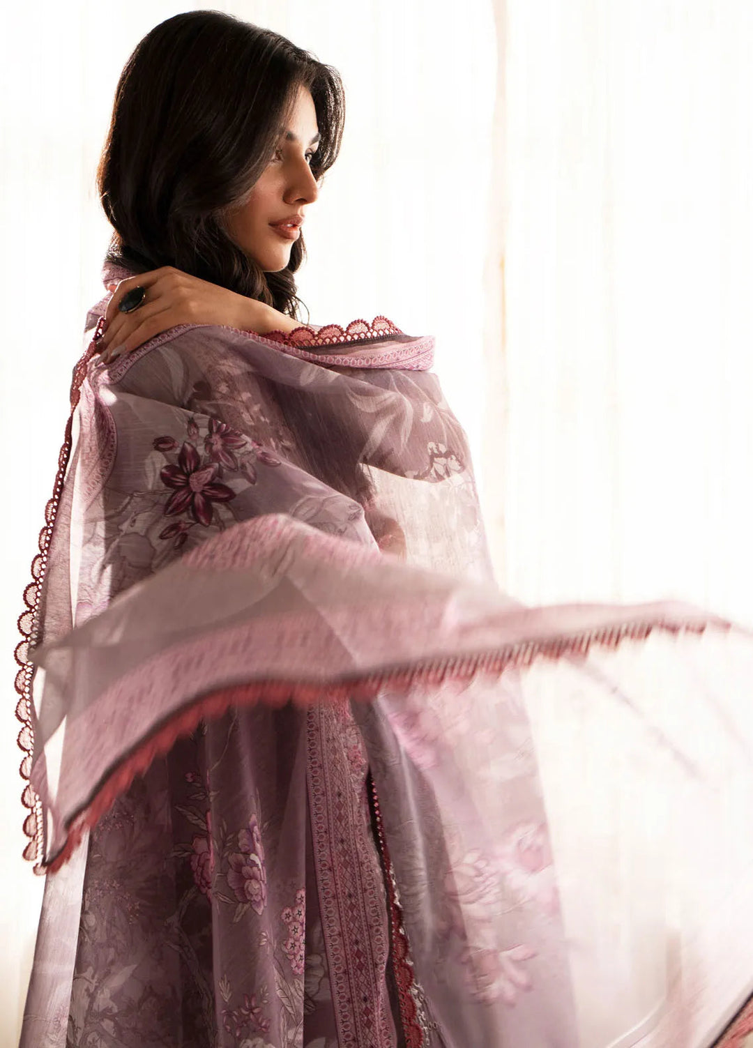 Lumiere By Saad Shaikh Embroidered Silk Suit Unstitched 3 Piece SSK24LF D-01 Celestial - Formal Collection