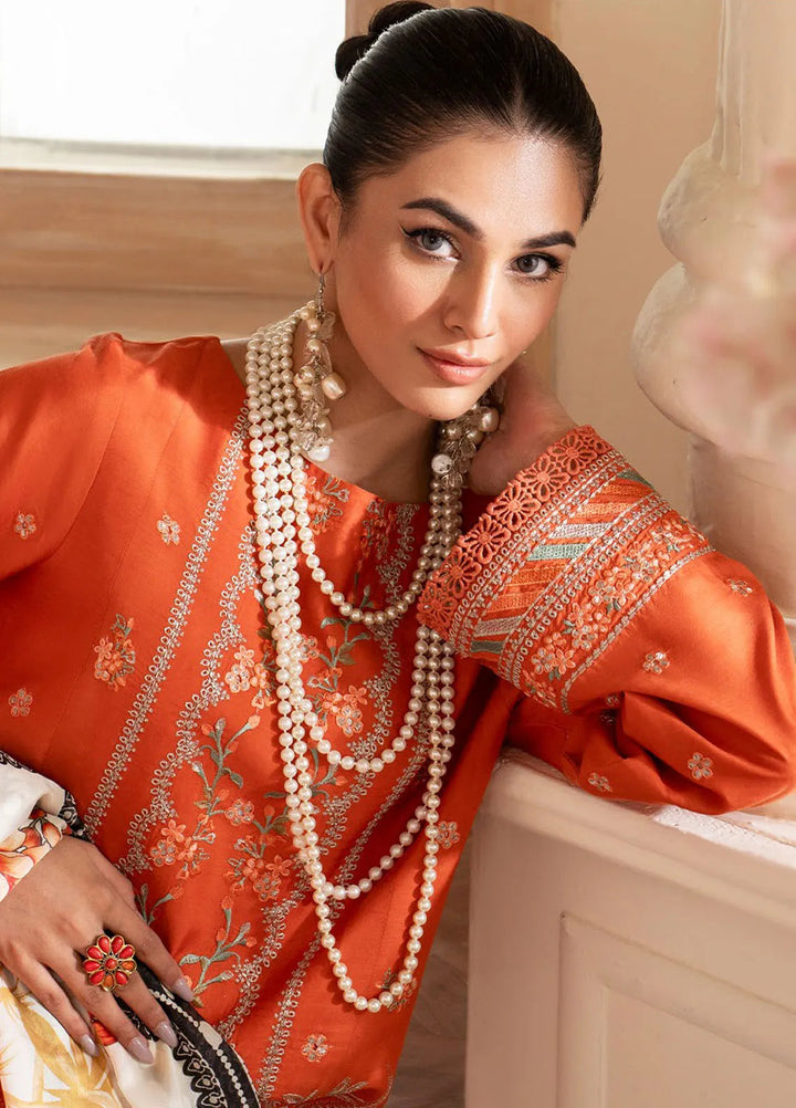 Lumiere By Saad Shaikh Embroidered Silk Suit Unstitched 3 Piece SSK24LF D-02 Zenith - Formal Collection