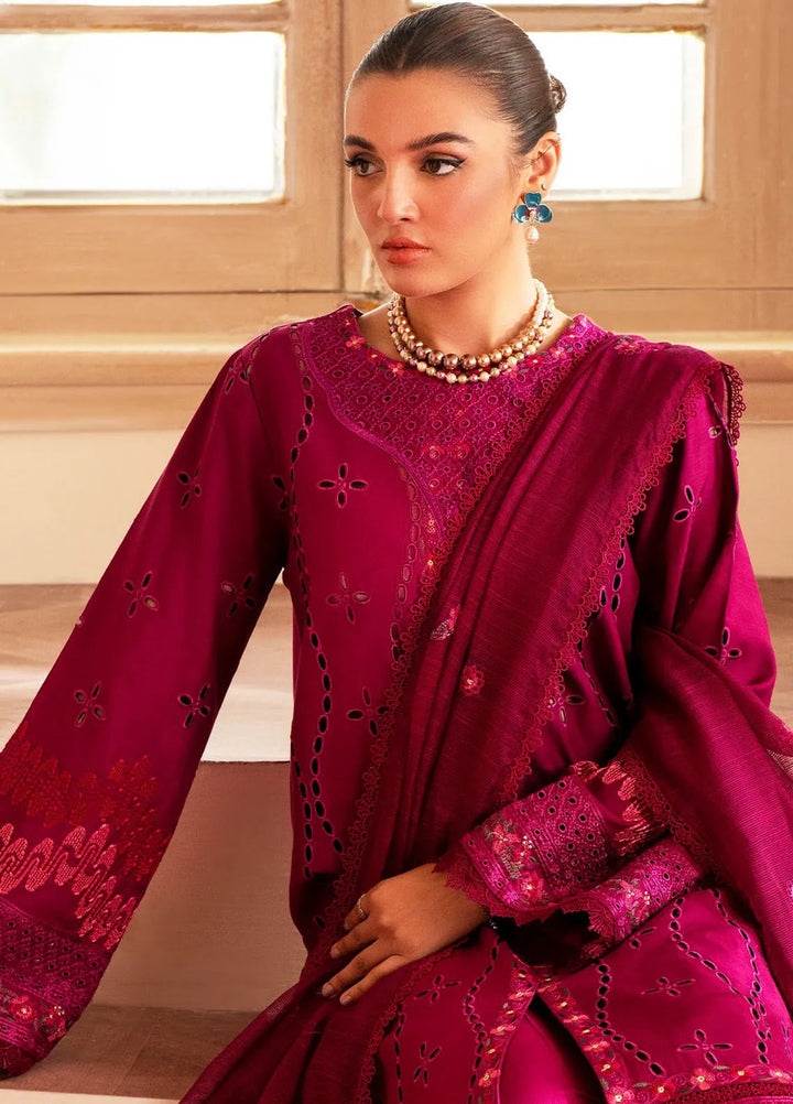 Lumiere By Saad Shaikh Embroidered Silk Suit Unstitched 3 Piece SSK24LF D-04 Arcilla - Formal Collection