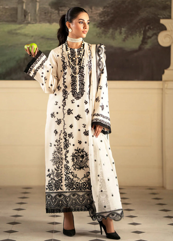 Lumiere By Saad Shaikh Embroidered Silk Suit Unstitched 3 Piece SSK24LF D-05 Stellaire - Formal Collection