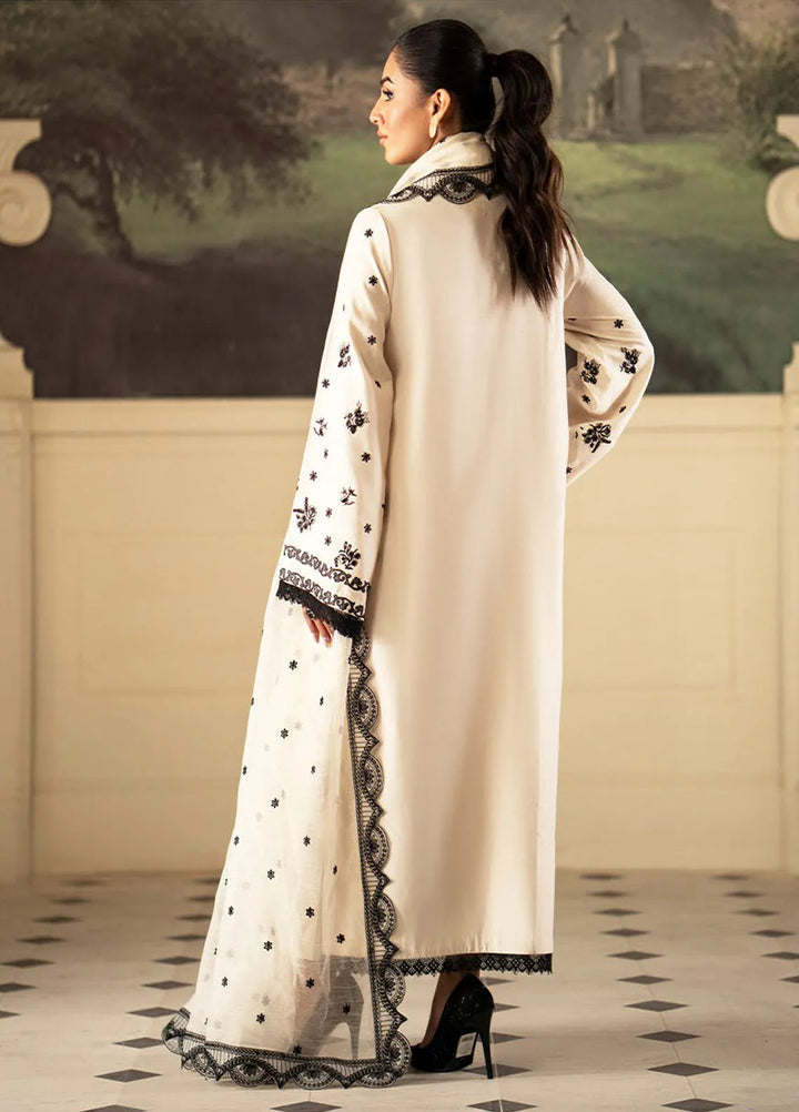 Lumiere By Saad Shaikh Embroidered Silk Suit Unstitched 3 Piece SSK24LF D-05 Stellaire - Formal Collection