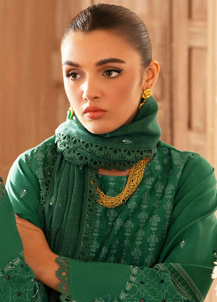 Lumiere By Saad Shaikh Embroidered Silk Suit Unstitched 3 Piece SSK24LF D-08 Opalo - Formal Collection