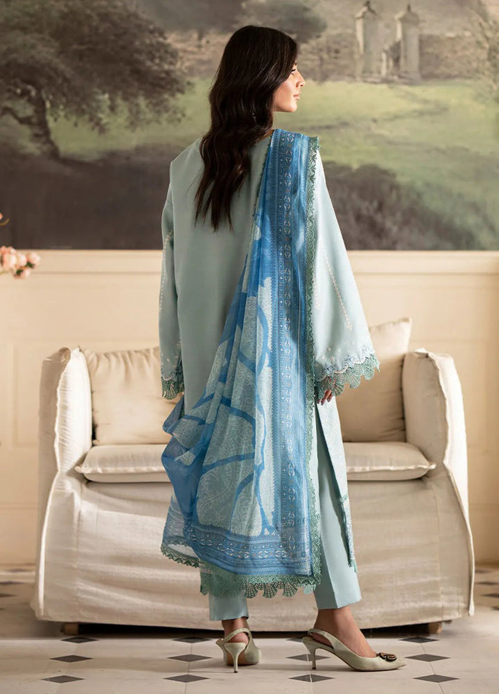 Lumiere By Saad Shaikh Embroidered Silk Suit Unstitched 3 Piece SSK24LF D-10 Ribera - Formal Collection