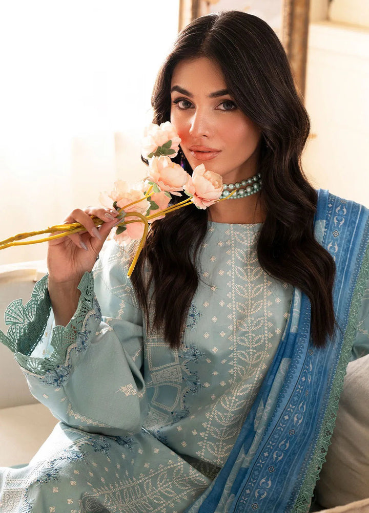 Lumiere By Saad Shaikh Embroidered Silk Suit Unstitched 3 Piece SSK24LF D-10 Ribera - Formal Collection