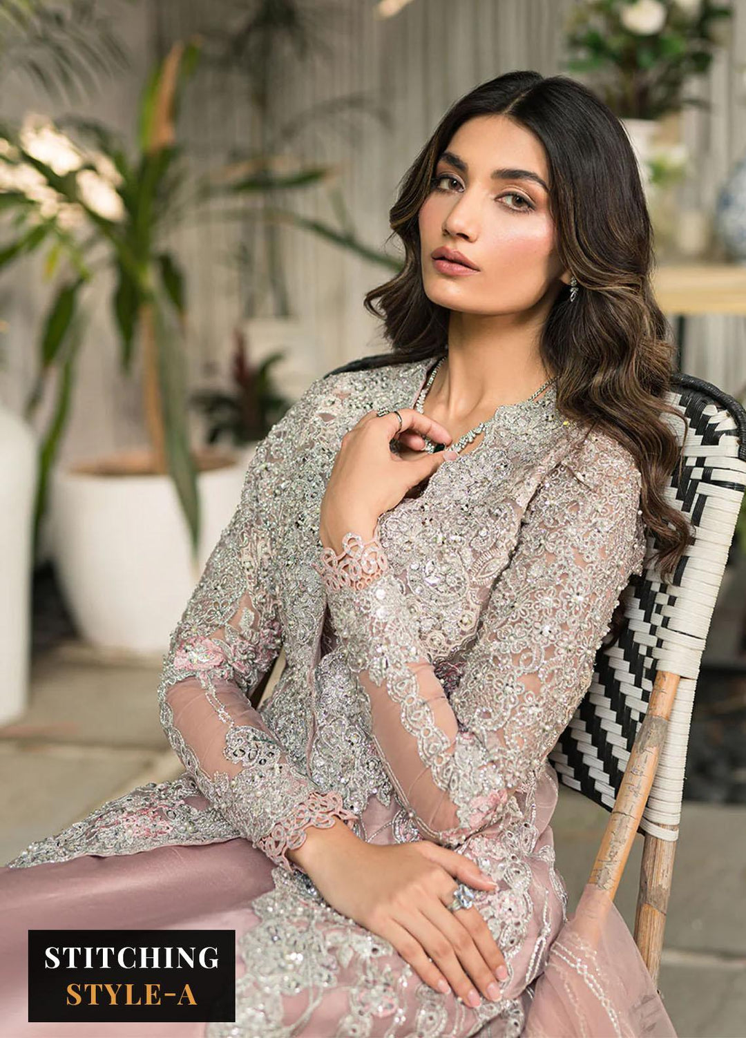 Lumiere By Saira Rizwan Embroidered Organza Suits Unstitched 4 Piece SR23LF SR-01 Ella - Festive Collection