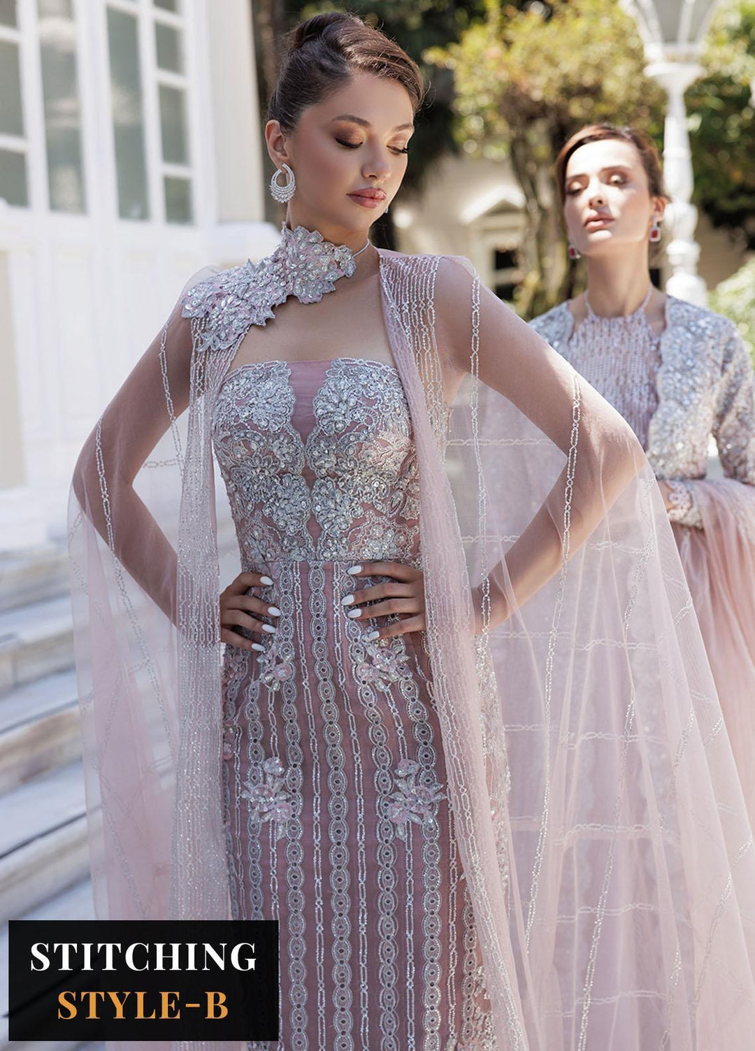 Lumiere By Saira Rizwan Embroidered Organza Suits Unstitched 4 Piece SR23LF SR-01 Ella - Festive Collection