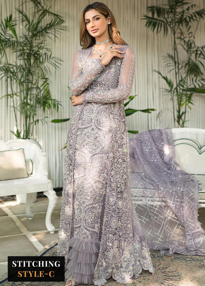 Lumiere By Saira Rizwan Embroidered Net Suits Unstitched 4 Piece SR23LF SR-02 Mia - Festive Collection