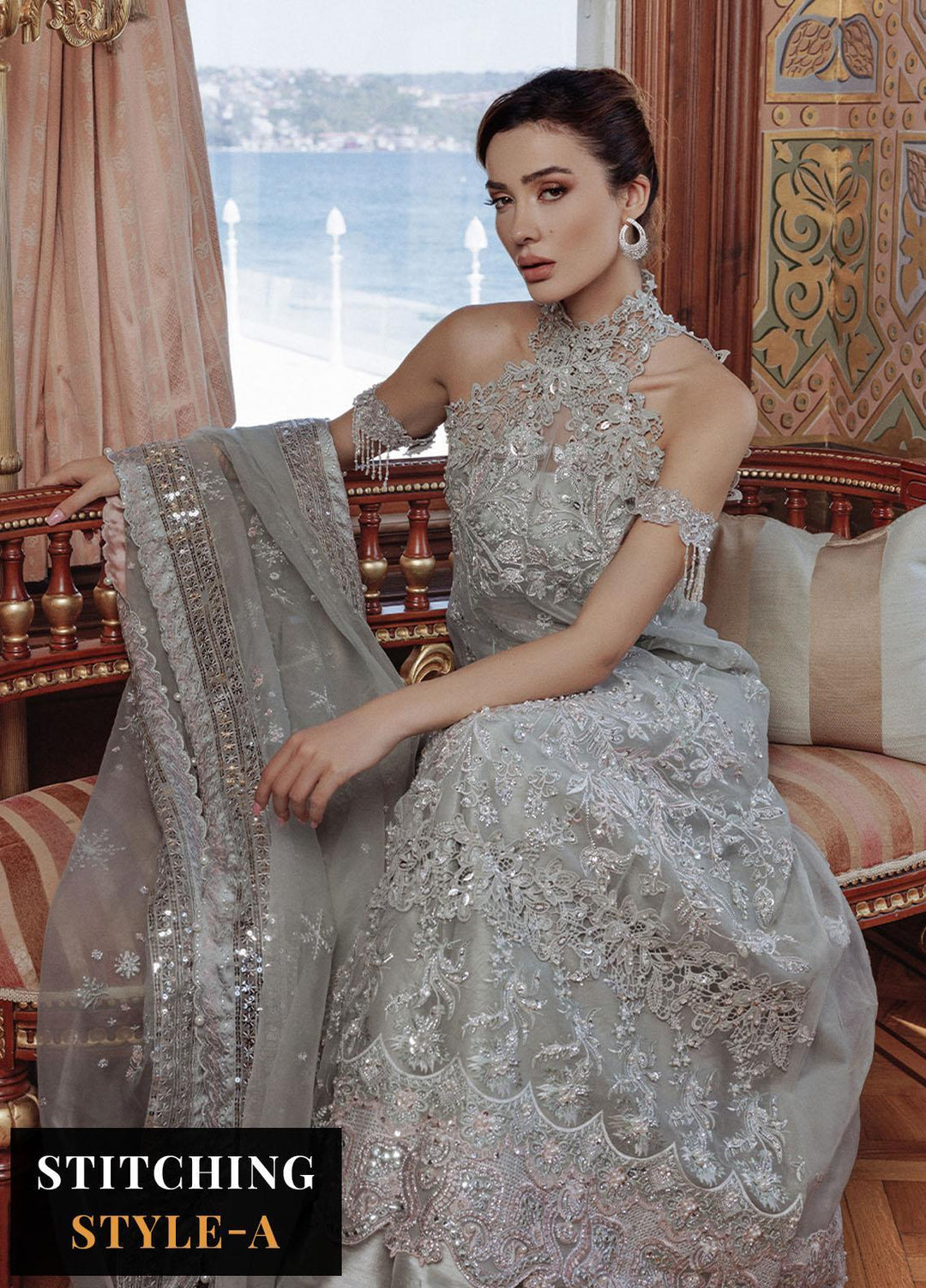 Lumiere By Saira Rizwan Embroidered Organza Suits Unstitched 4 Piece SR23LF SR-03 Talya - Festive Collection