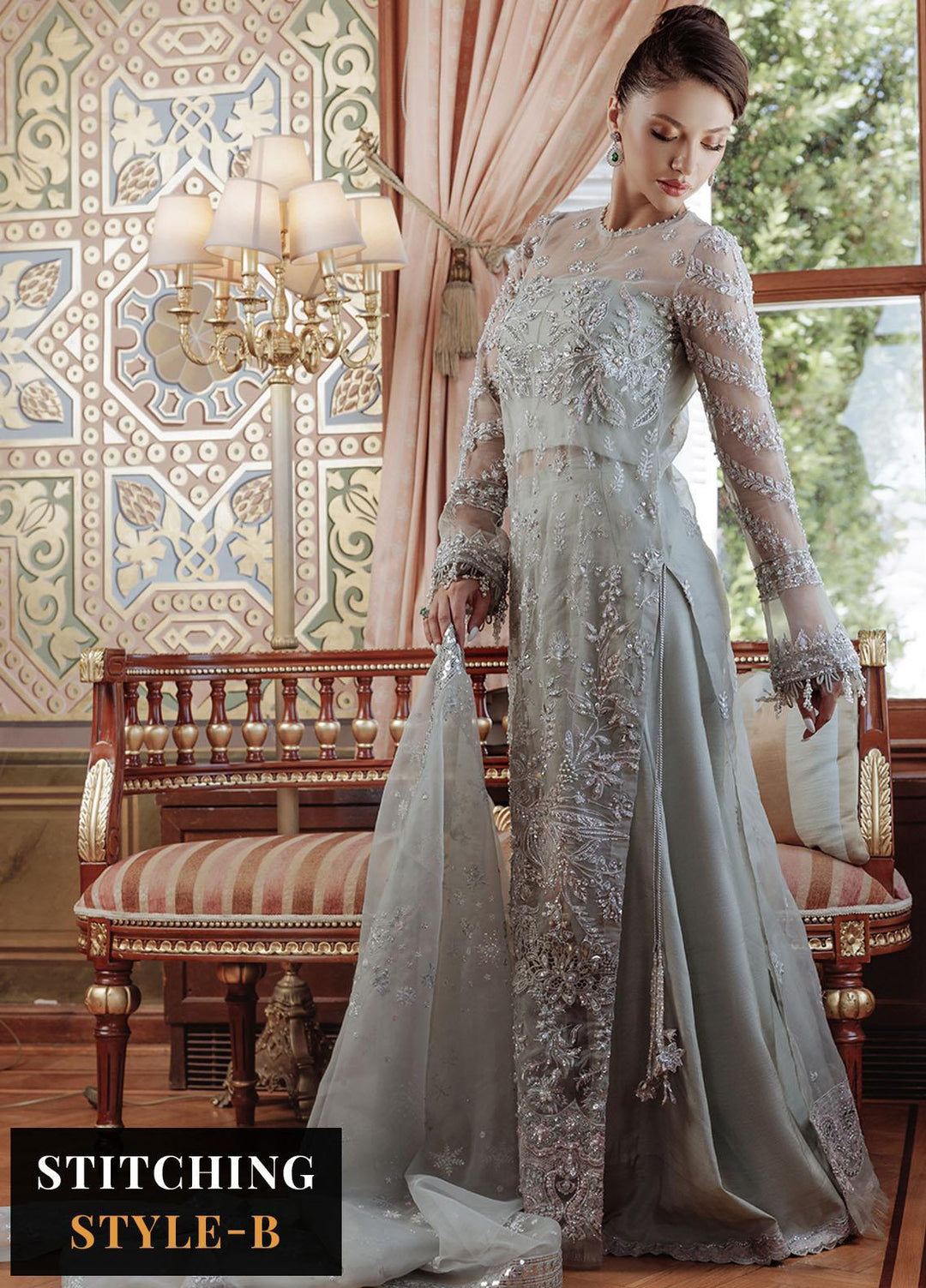 Lumiere By Saira Rizwan Embroidered Organza Suits Unstitched 4 Piece SR23LF SR-03 Talya - Festive Collection