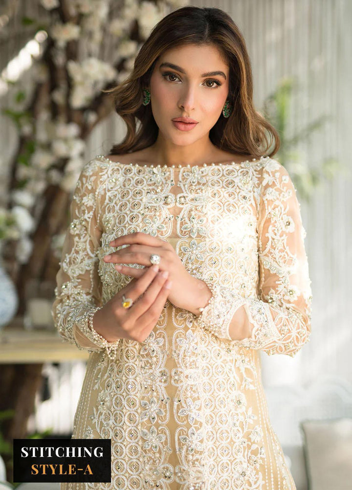 Lumiere By Saira Rizwan Embroidered Organza Suits Unstitched 4 Piece SR23LF SR-04 Daisy - Festive Collection