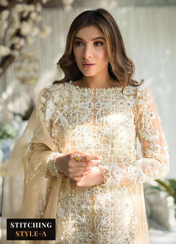 Lumiere By Saira Rizwan Embroidered Organza Suits Unstitched 4 Piece SR23LF SR-04 Daisy - Festive Collection