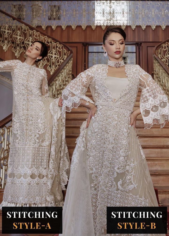 Lumiere By Saira Rizwan Embroidered Organza Suits Unstitched 4 Piece SR23LF SR-04 Daisy - Festive Collection